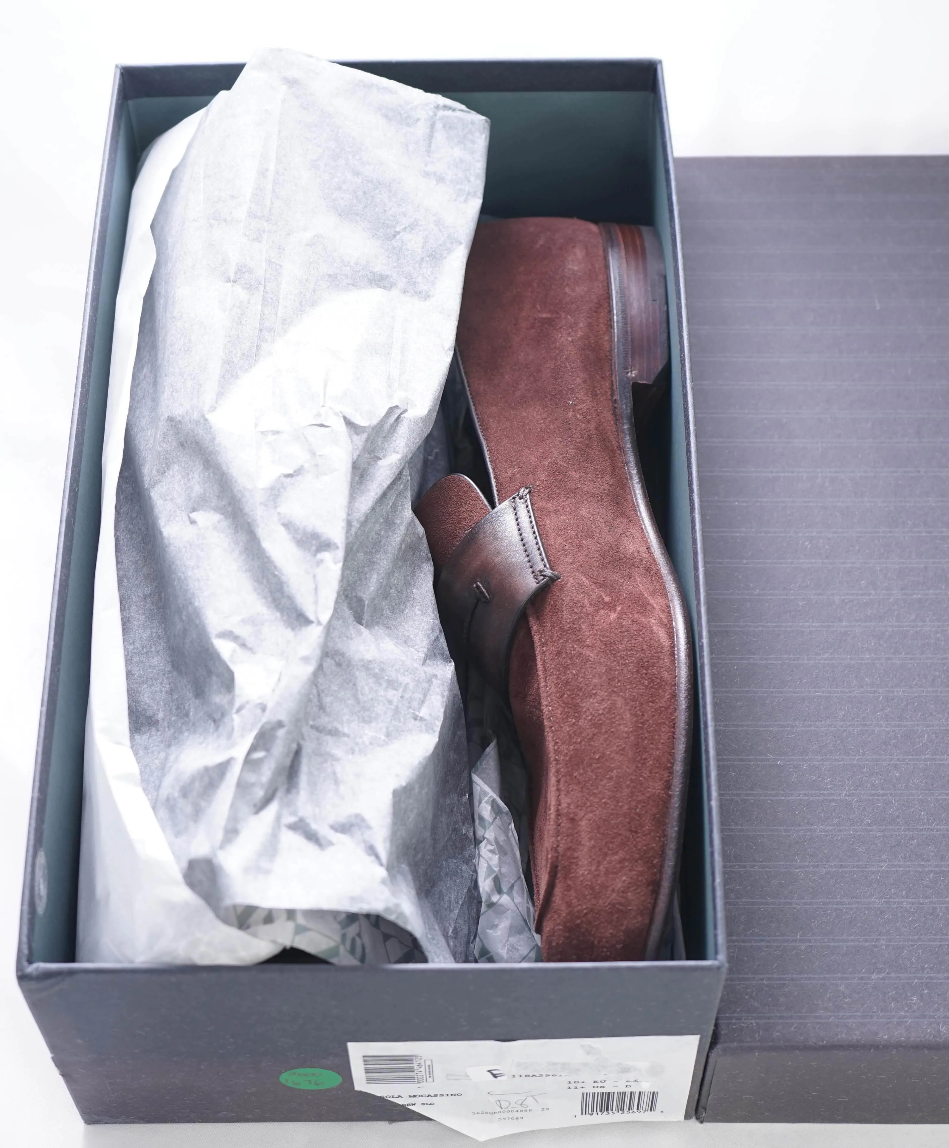 $960 ERMENEGILDO ZEGNA - Brown/Burgundy Penny Loafers - 11.5 US