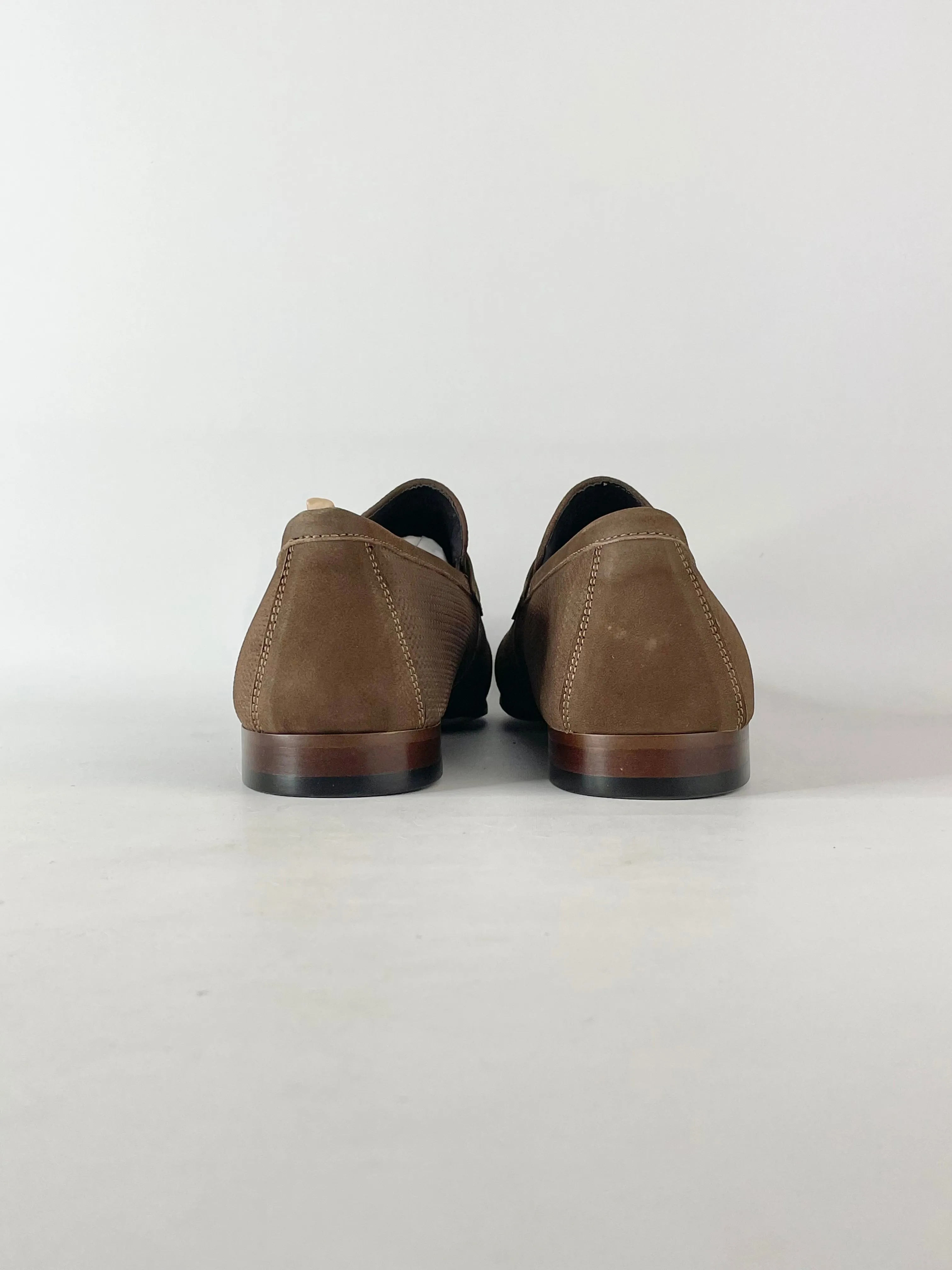 Aquila Chocolate Brown Suede 'Cavarra' Loafers - EU41
