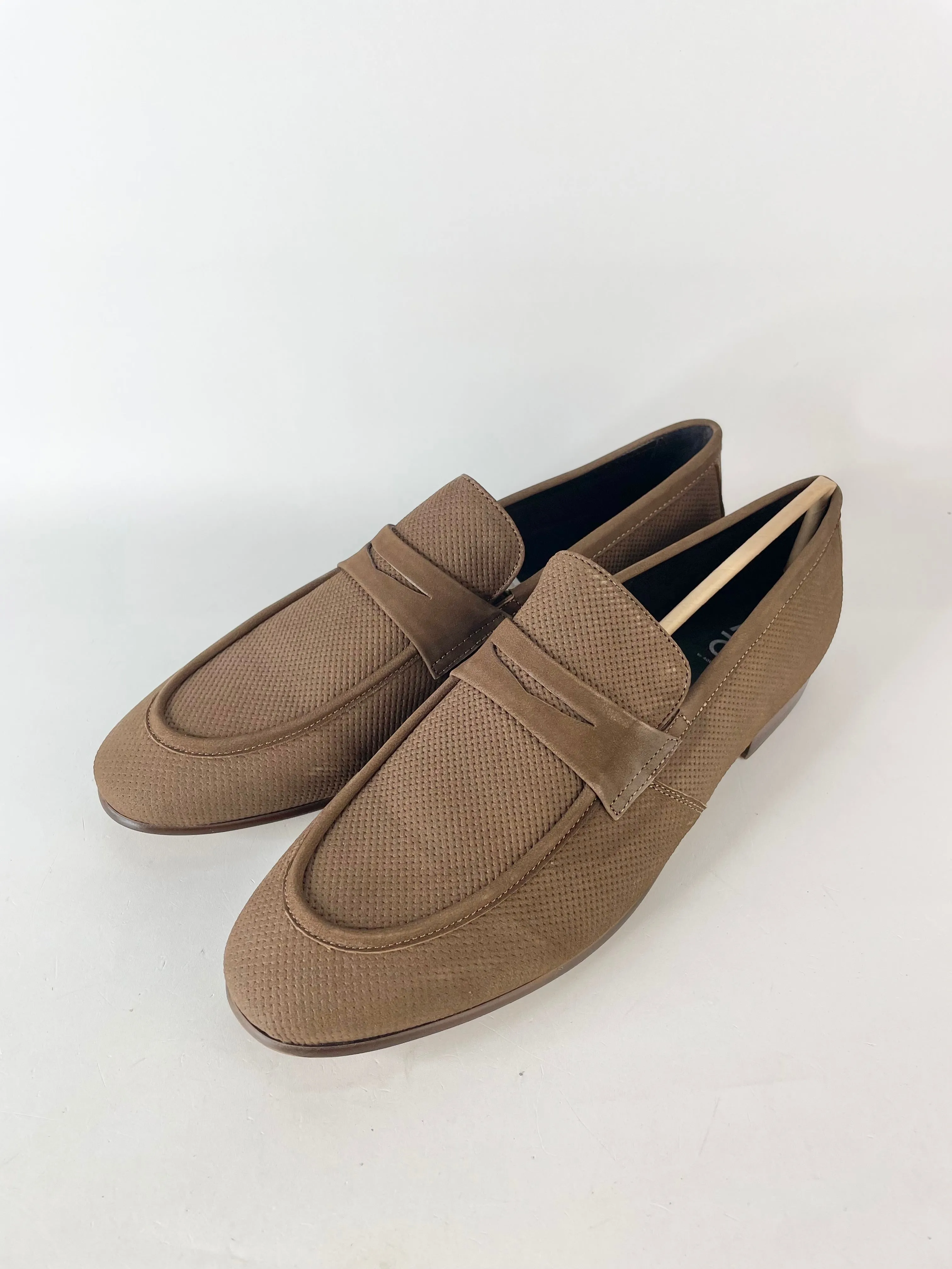 Aquila Chocolate Brown Suede 'Cavarra' Loafers - EU41