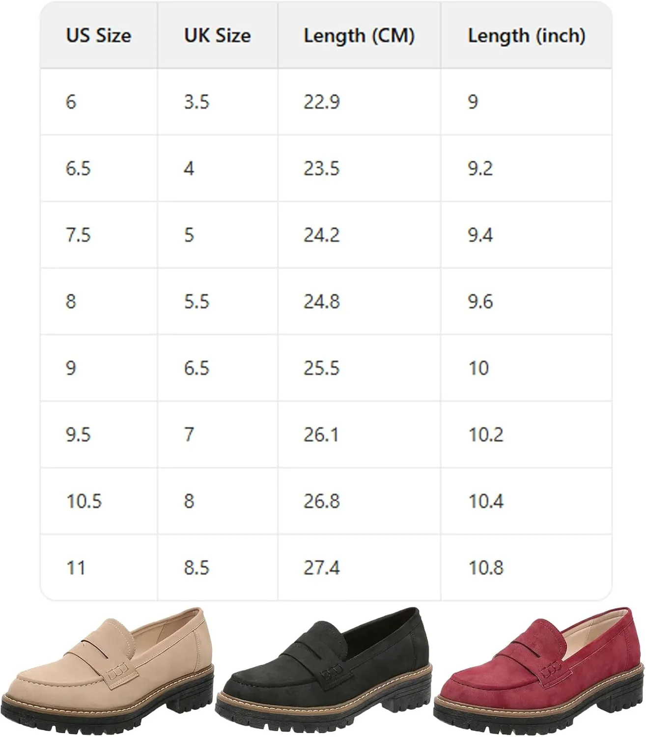Bootara Loafers Women, Bootara Women's Plus Size Casual Retro Suede Loafers with Chunky Heel Platform