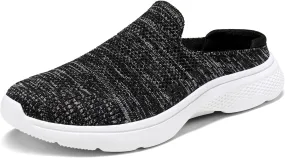 DREAM PAIRS Mules for Women Shoes Slip on Sneakers Knit Flats Lightweight Breathable Comfortable Walking Shoes