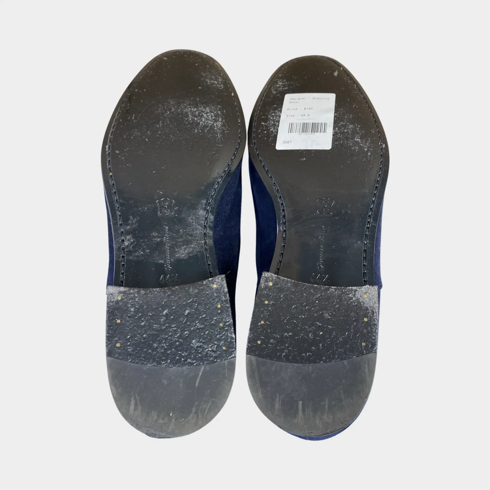 Gianvito Rossi men's navy suede loafers