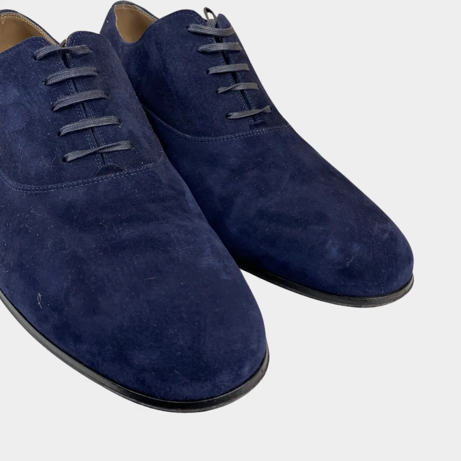 Gianvito Rossi men's navy suede loafers