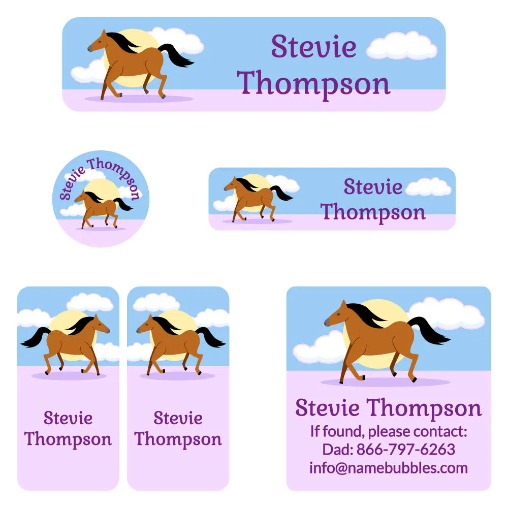 Horse Camp Labels Pack