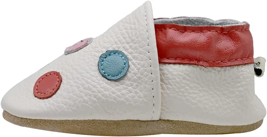 iEvolve Baby Leather Shoes Soft First Walker Shoes Crib Shoes Moccasins for Toddlers