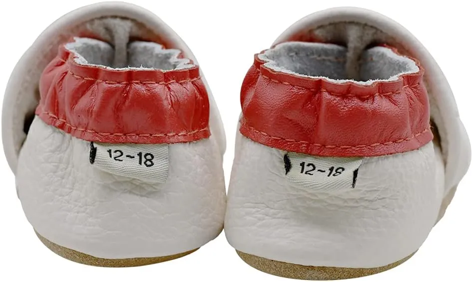 iEvolve Baby Leather Shoes Soft First Walker Shoes Crib Shoes Moccasins for Toddlers