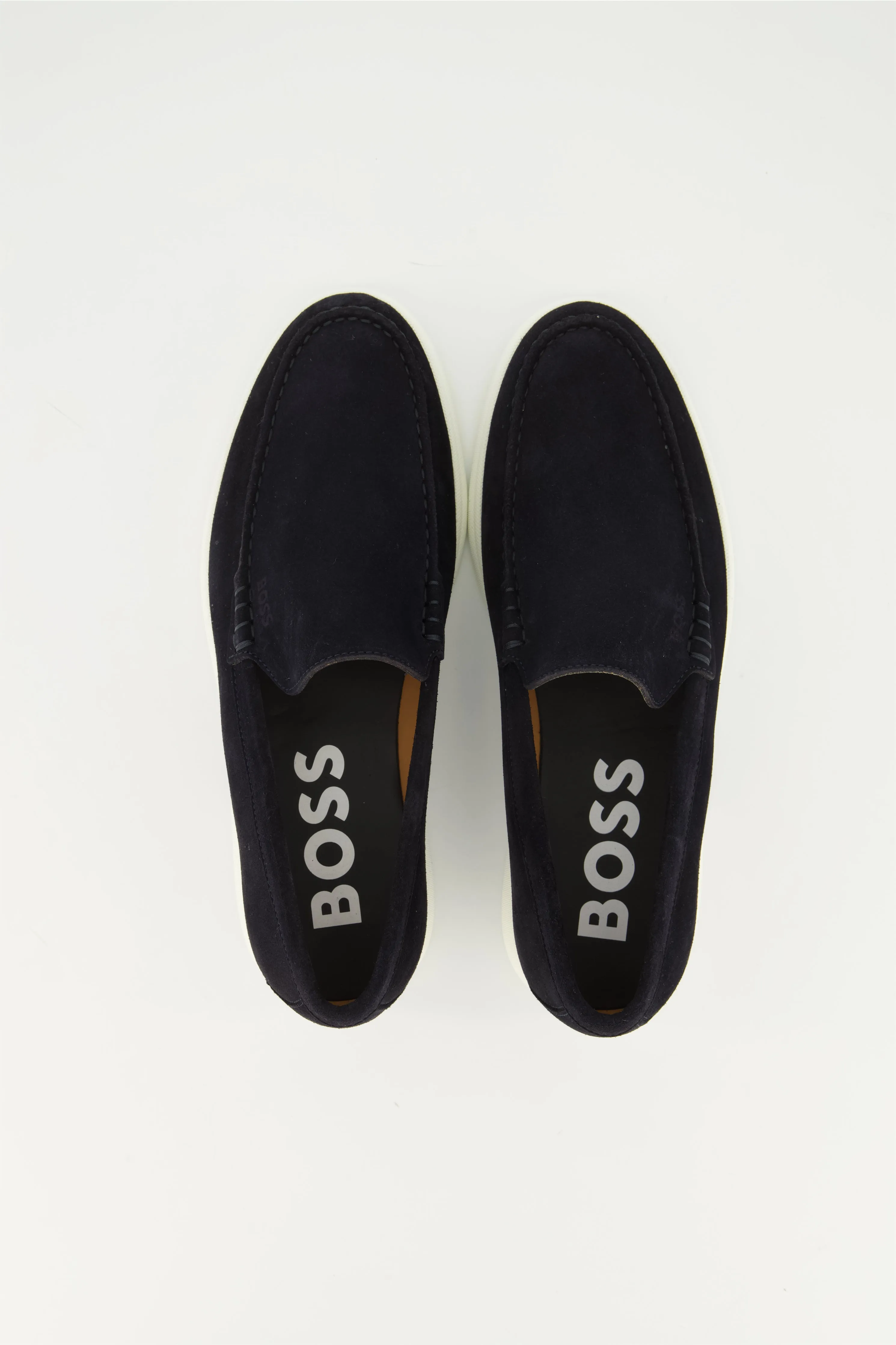 Men's BOSS Black Sienne Dark Blue Suede Moccasins