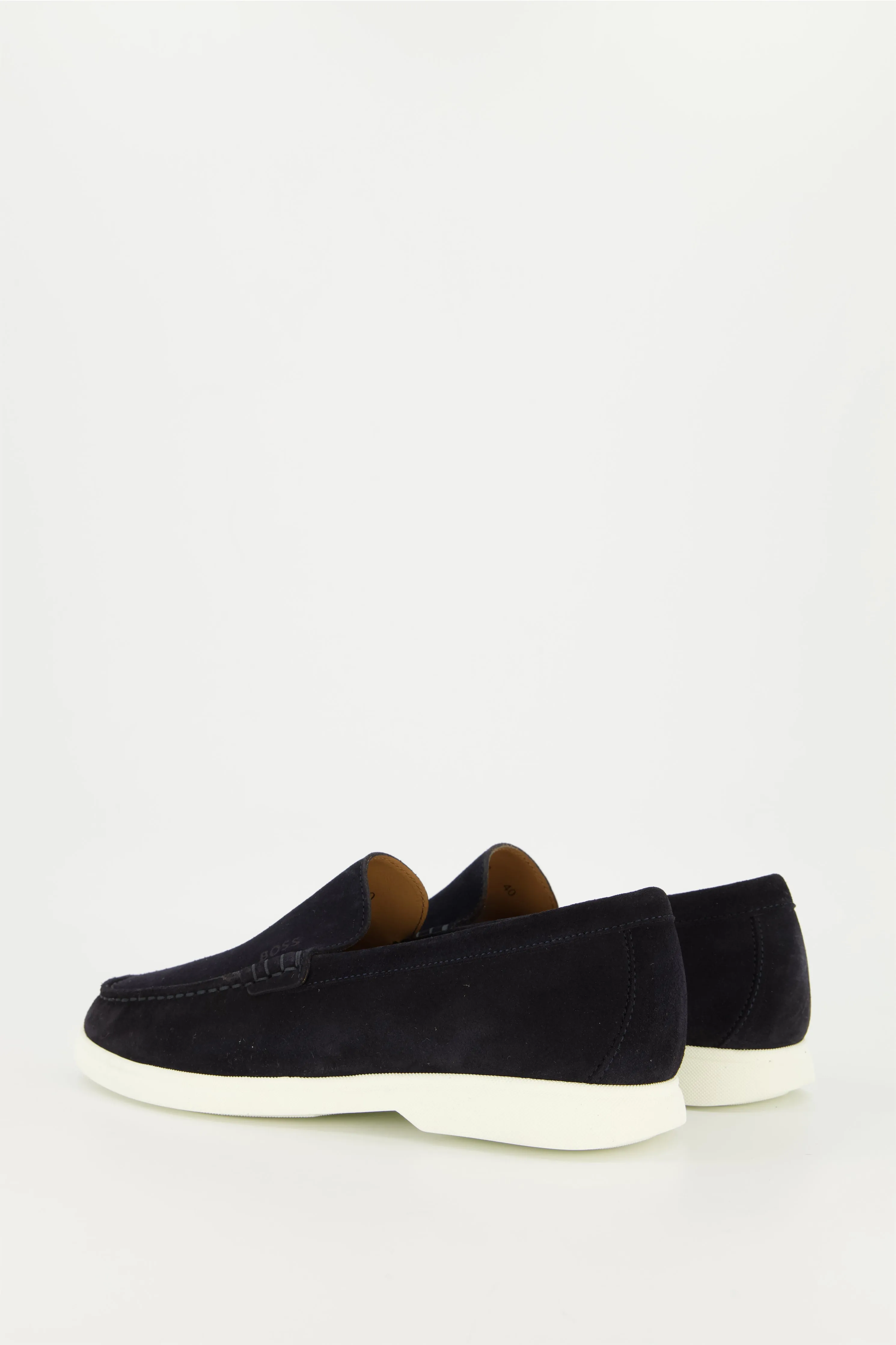 Men's BOSS Black Sienne Dark Blue Suede Moccasins