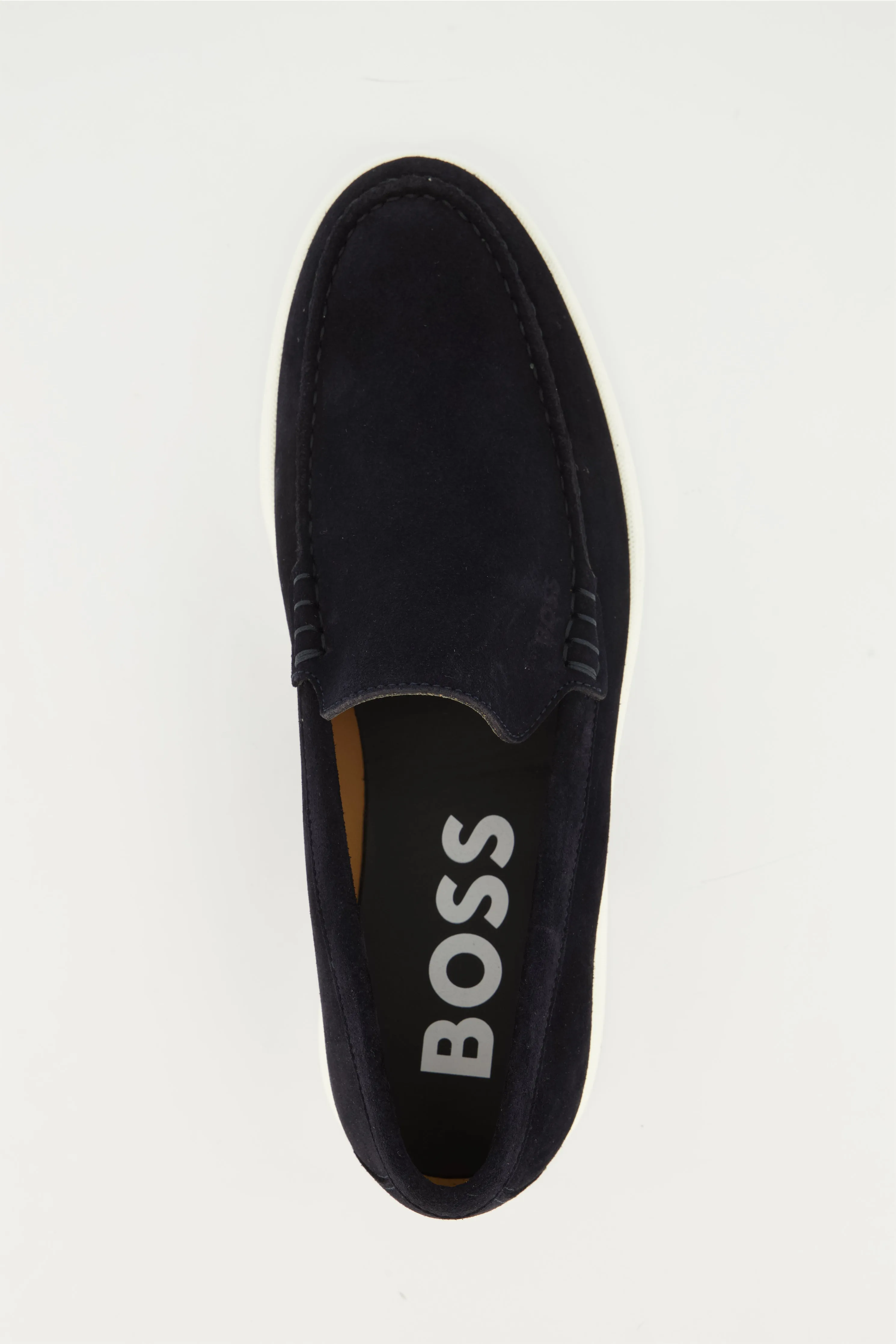 Men's BOSS Black Sienne Dark Blue Suede Moccasins