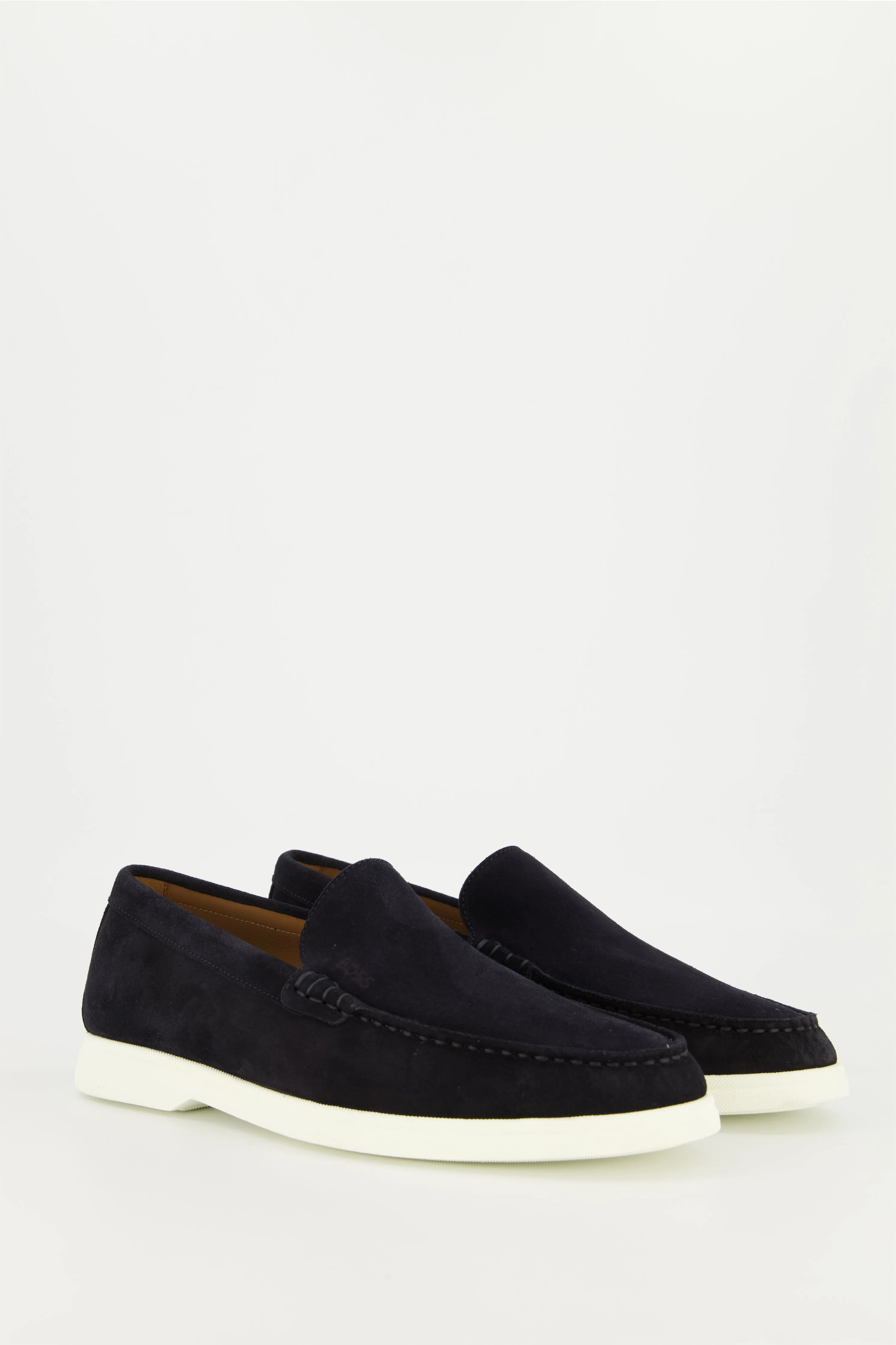 Men's BOSS Black Sienne Dark Blue Suede Moccasins