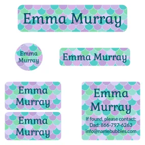 Mermaid Pattern Camp Labels Pack