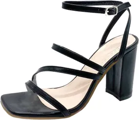 Strappy Heels for Women Open Toe Heel Sandals Chunky Ankle Buckle Stiletto Pumps Heeled Sandals Chunky Heels