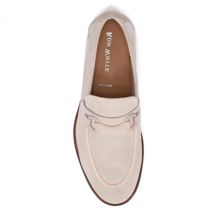 Suede Horse Bit Loafer - Oyster
