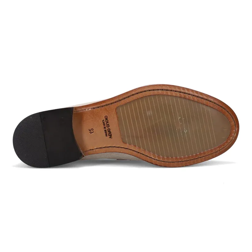 Suede Horse Bit Loafer - Oyster