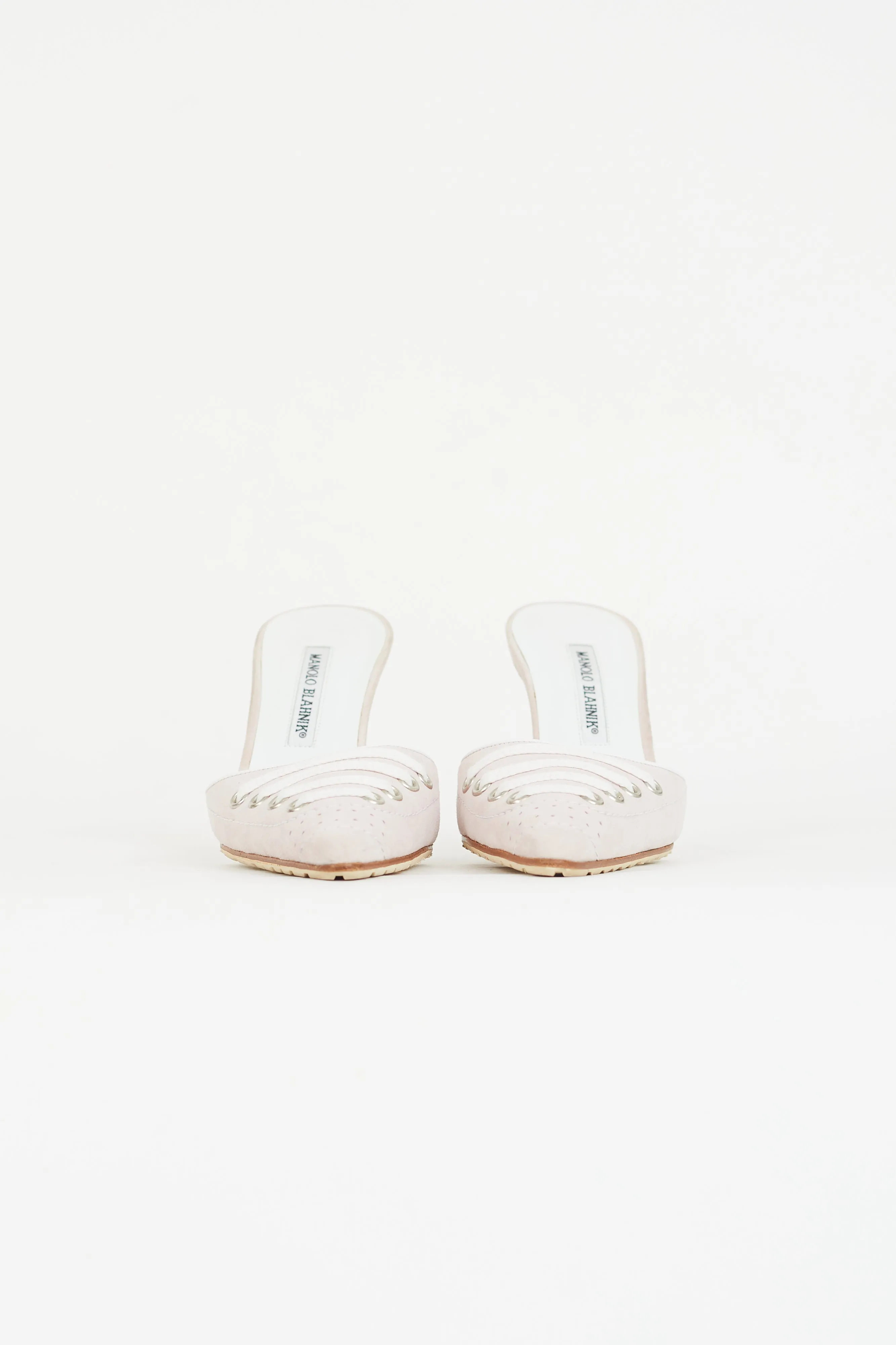 Vintage Pink Suede Lace Up Sneaker Mule